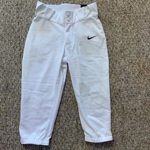 White nike softball capris
